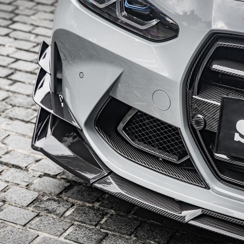 Воздухозаборники переднего бампера SOOQOO для BMW M3 G80 M4 G82 Сухой карбон