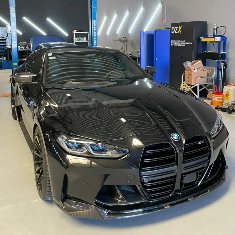 Карбоновая губа для BMW M3 G80 M4 G82 стиль M Performance (Сухой карбон)