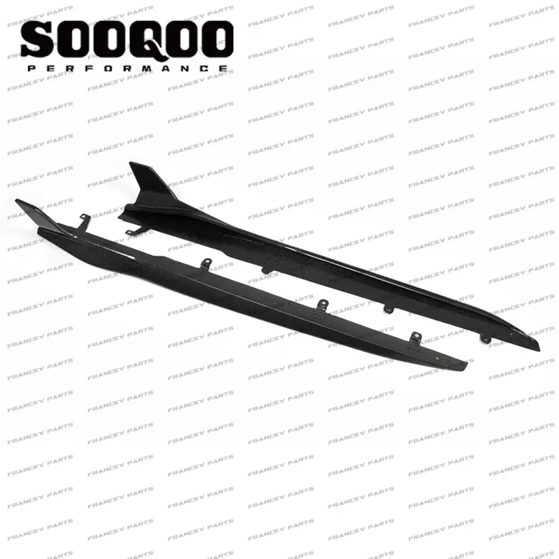 Лезвия на пороги сухой карбон SOOQOO BMW G16
